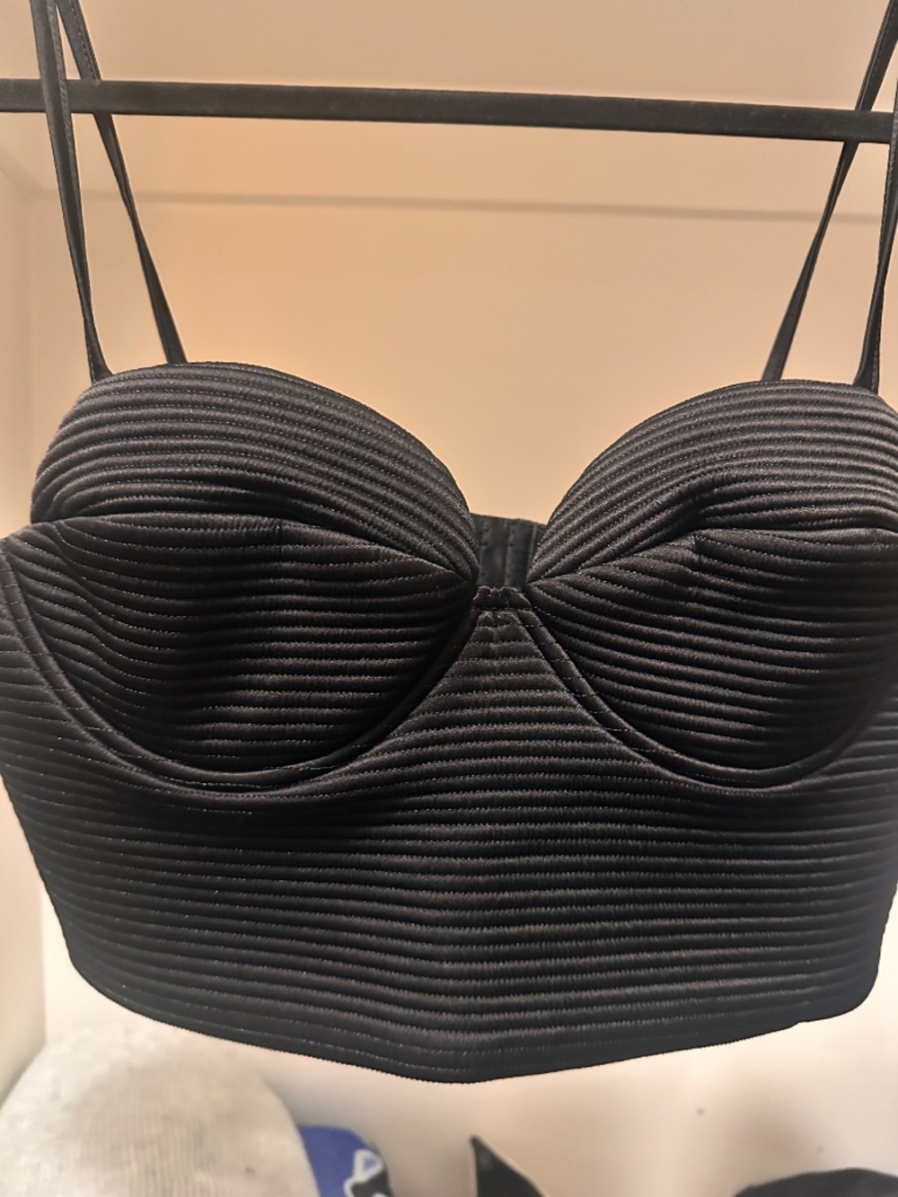 Black Bustier (L) and Satin Pants (M) set - Picture 8 of 16